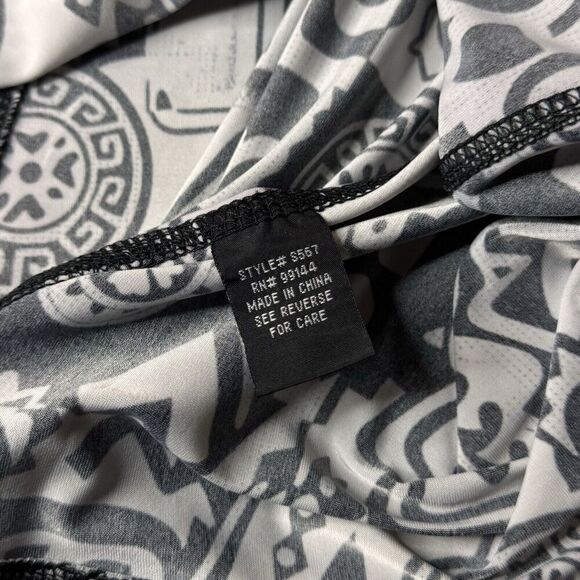 Lapis Skirt Sz M Women's White Black Print A-Line Full Pull On  Stretch Comfort - Picture 8 of 12